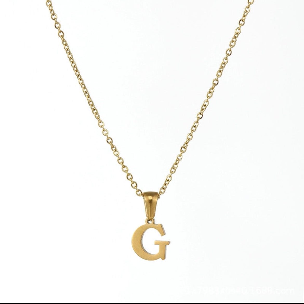 JEWELLERY Letter Stainless Steel Plating Pendant Necklace G Collection