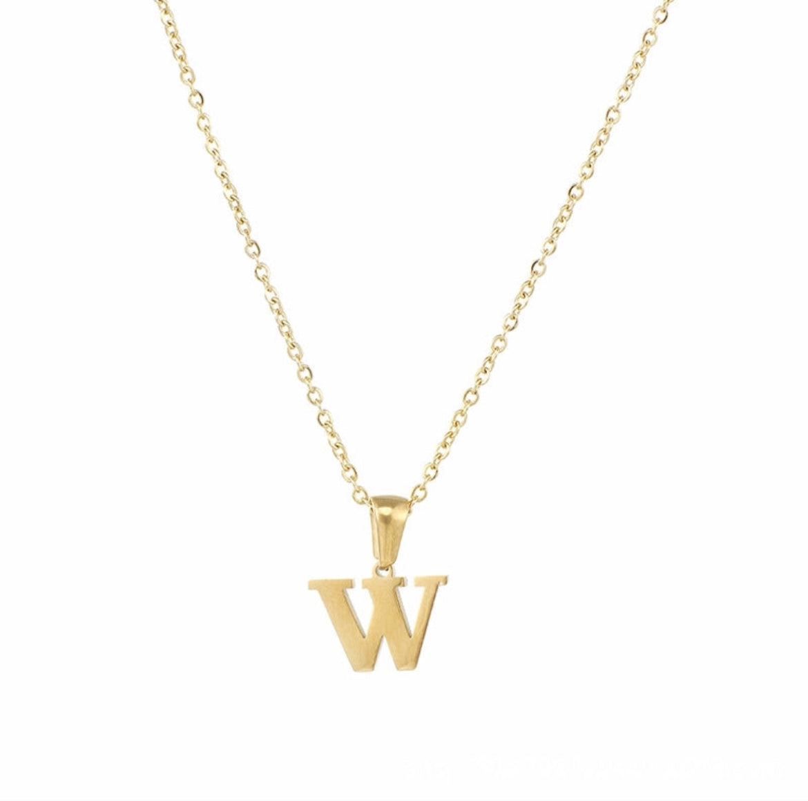 JEWELLERY Letter Stainless Steel Plating Pendant Necklace W Collection